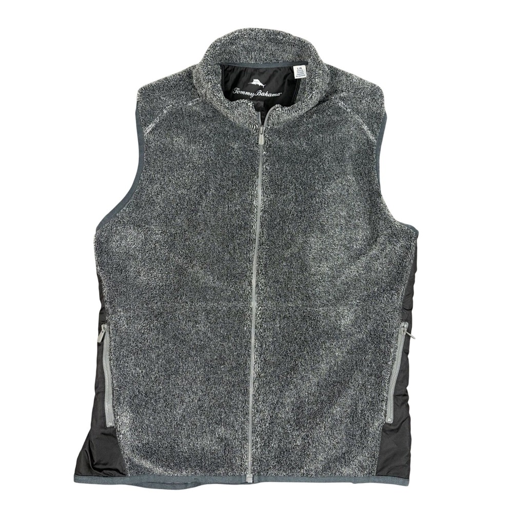 Tommy Bahama Men's Cascade Cozy Vest Coal Grey Gray Size Large
